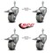 Service Caster 3 Inch Gray Polyurethane Swivel 10mm Stem Caster Set with Total Lock Brake SCC-TSTTL20S314-PPUB-M1015-4 - alternate 3